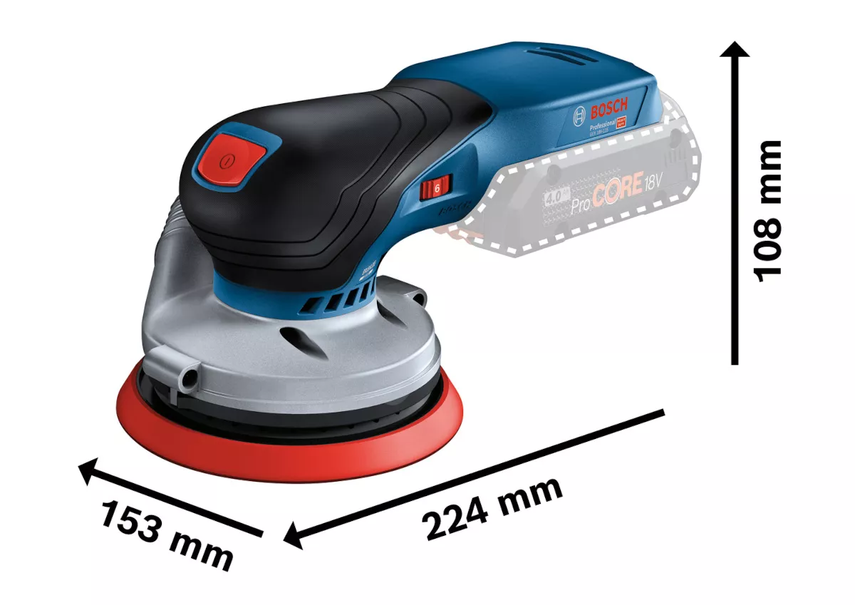 Ponceuse orbitale sans-fil GEX 18V-125 Bosch solo